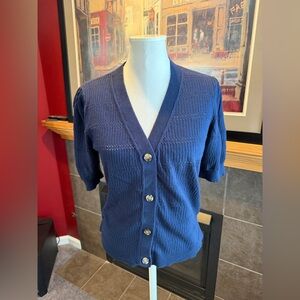 Navy Blue short sleeved Cardigan